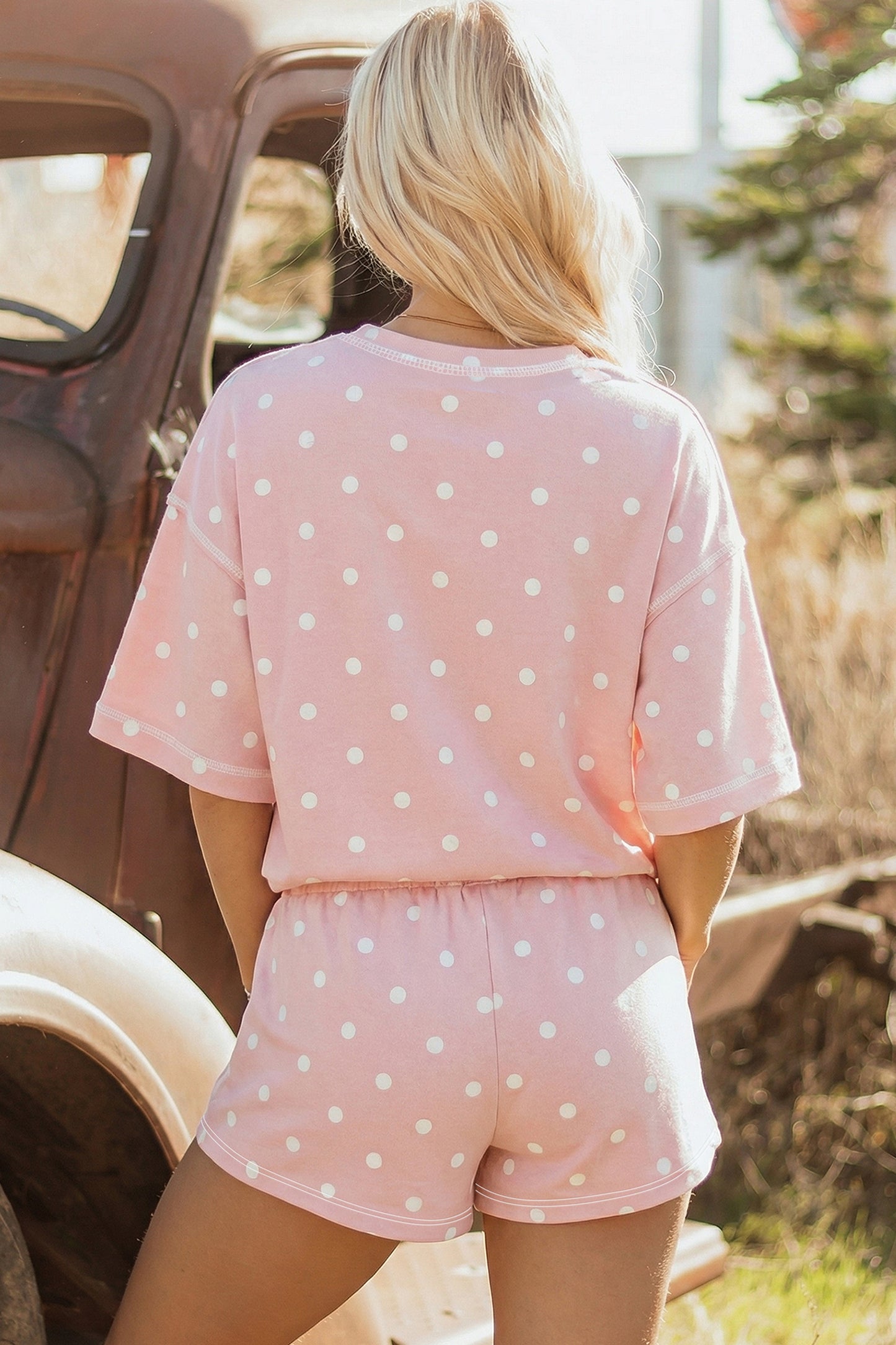 Polka Dot Shorts Set