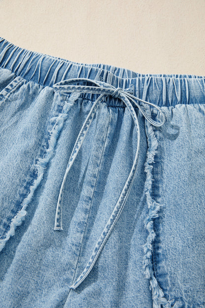 Frayed Edge Denim Shorts