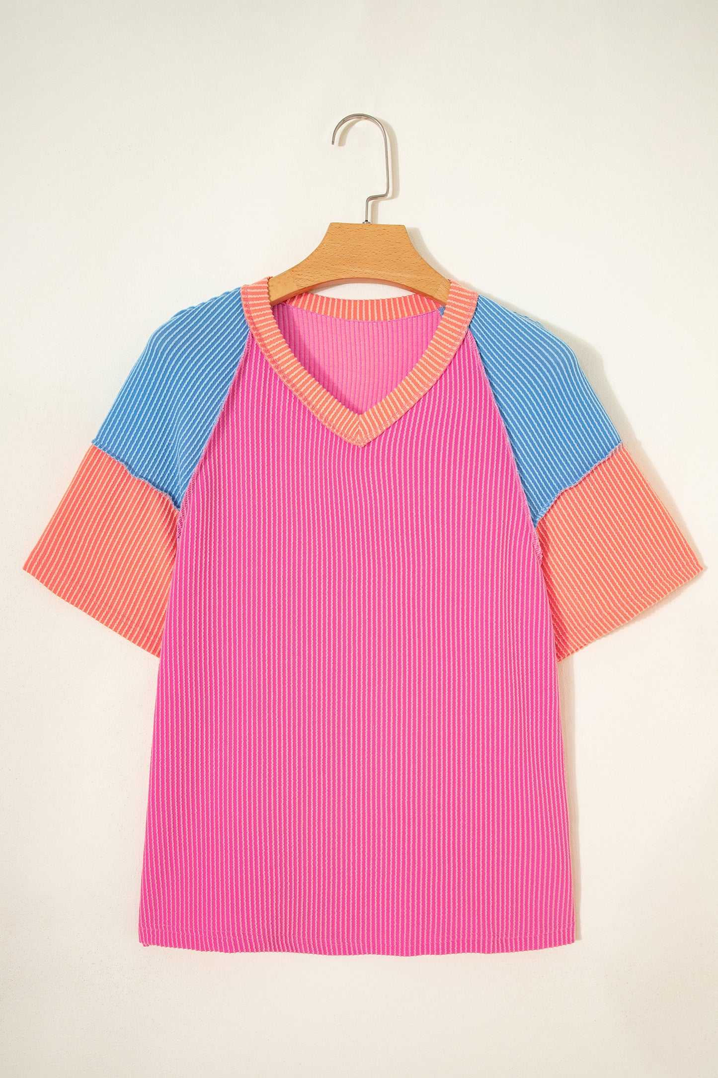 Color Block Ribbed Tee