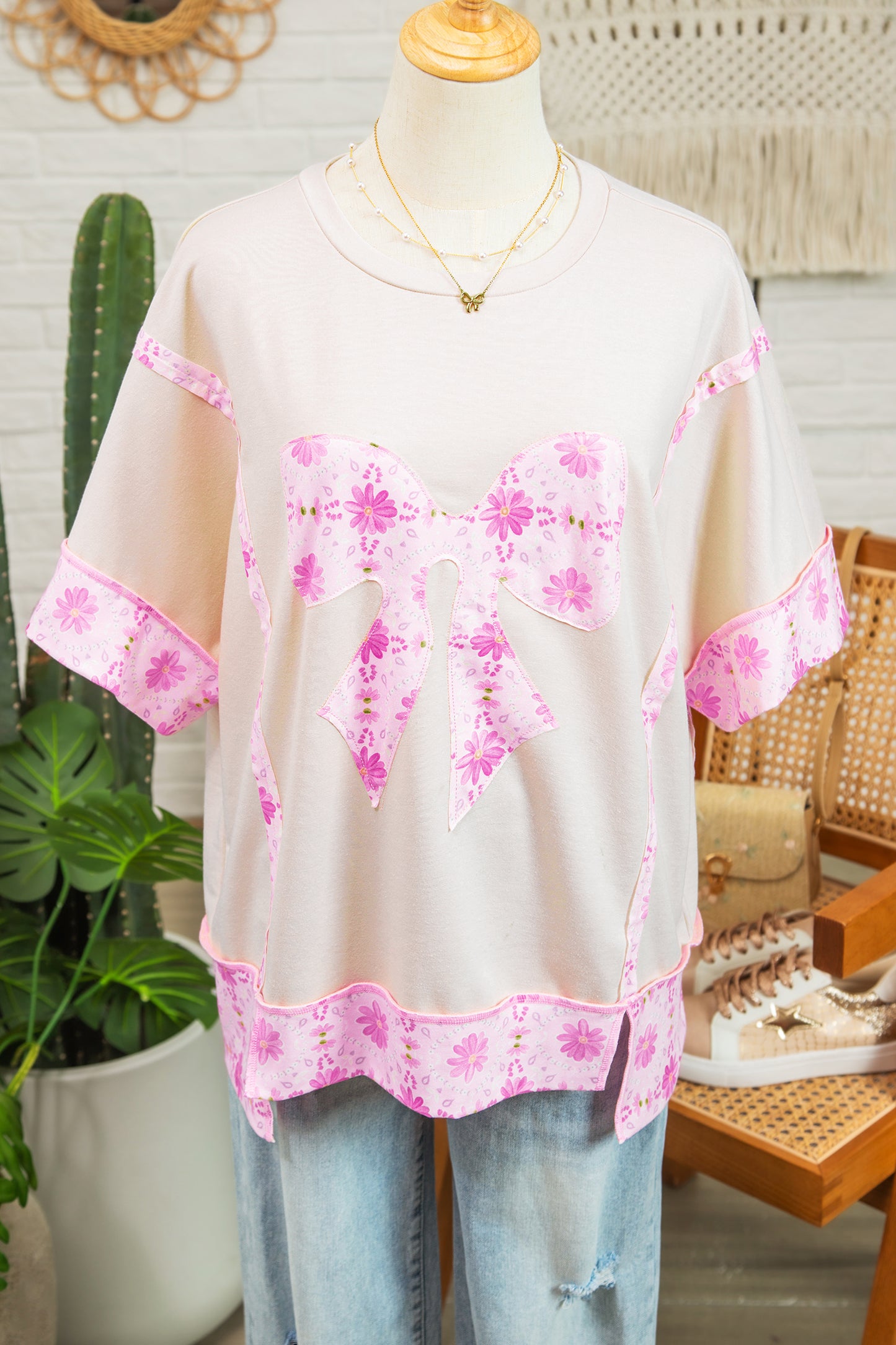 Coquette Bow Floral Top