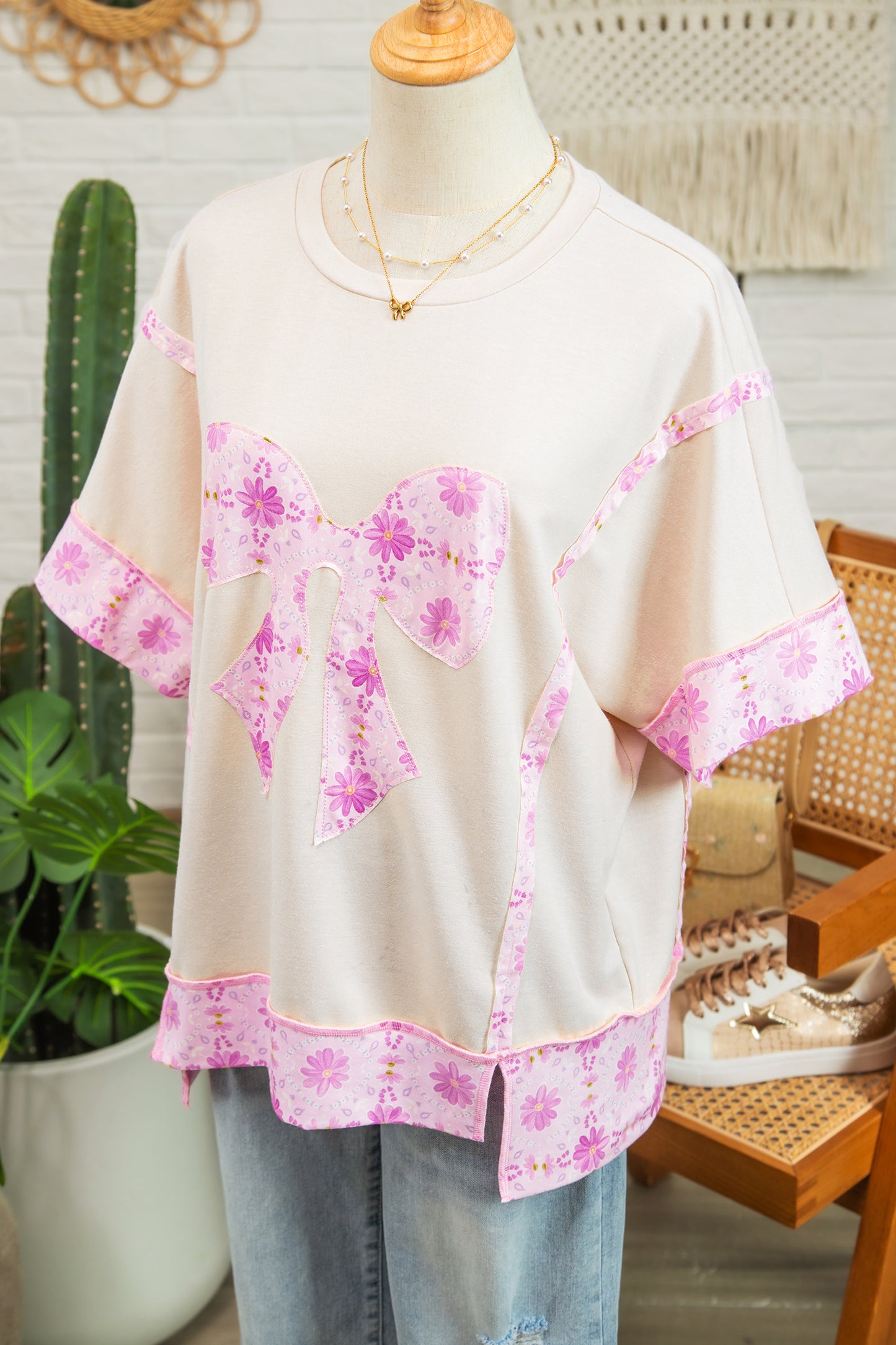 Coquette Bow Floral Top