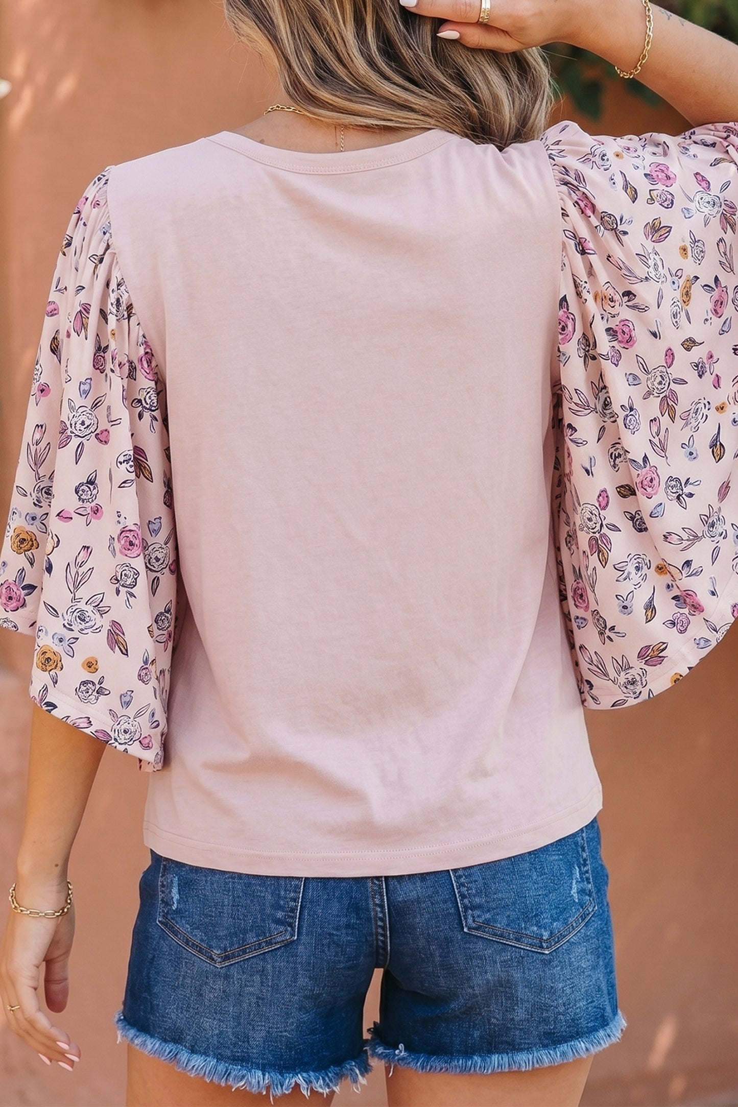 Floral Contrast Blouse