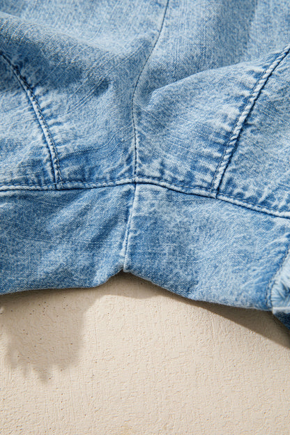 Frayed Edge Denim Shorts