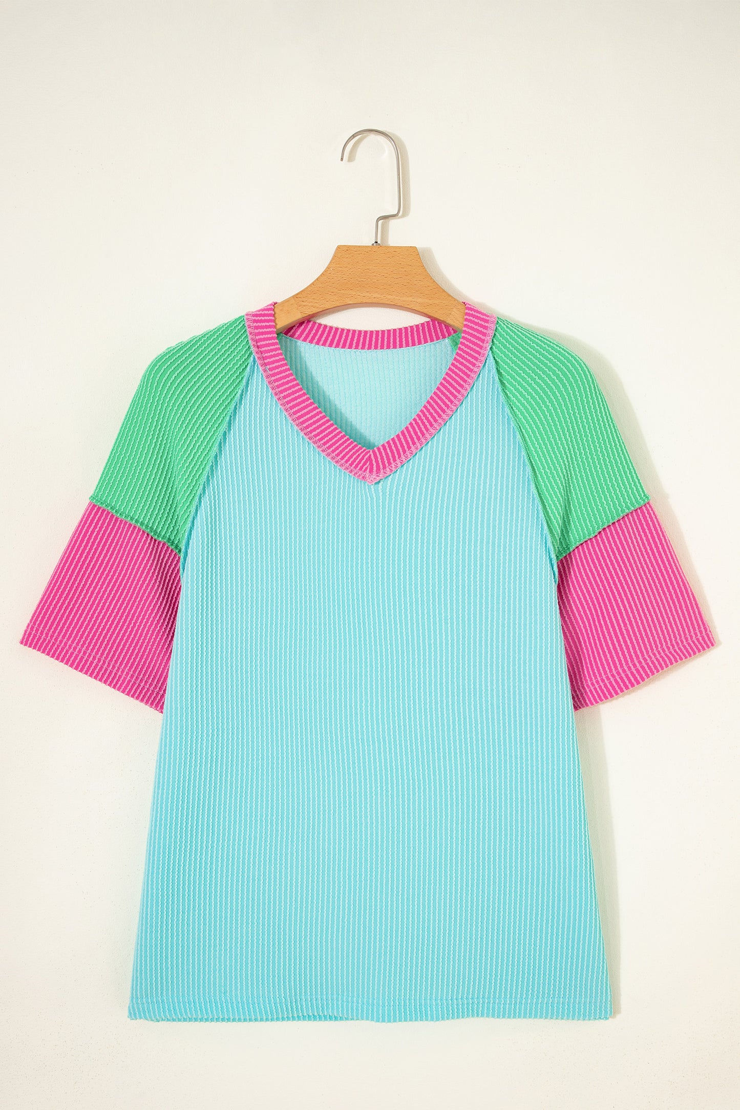 Color Block Ribbed Tee