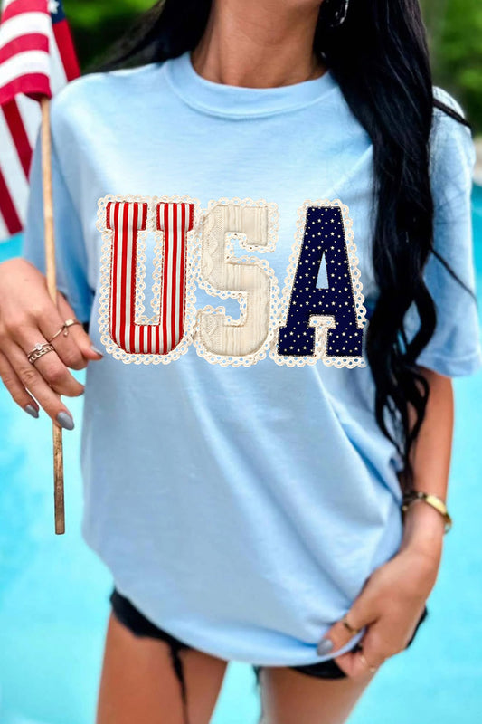 USA Patriotic Printed T-Shirt