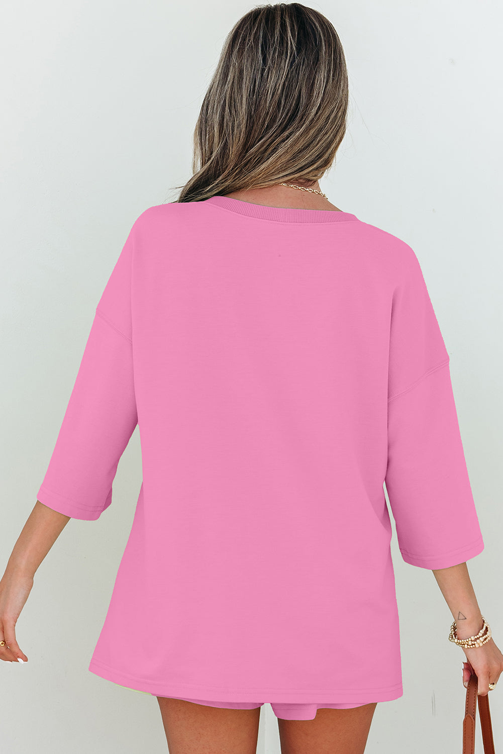 V Neck Half Sleeve Tee and Shorts Set