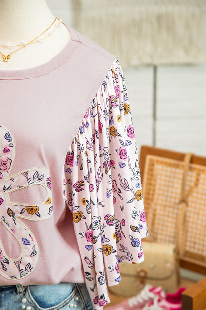 Floral Contrast Blouse