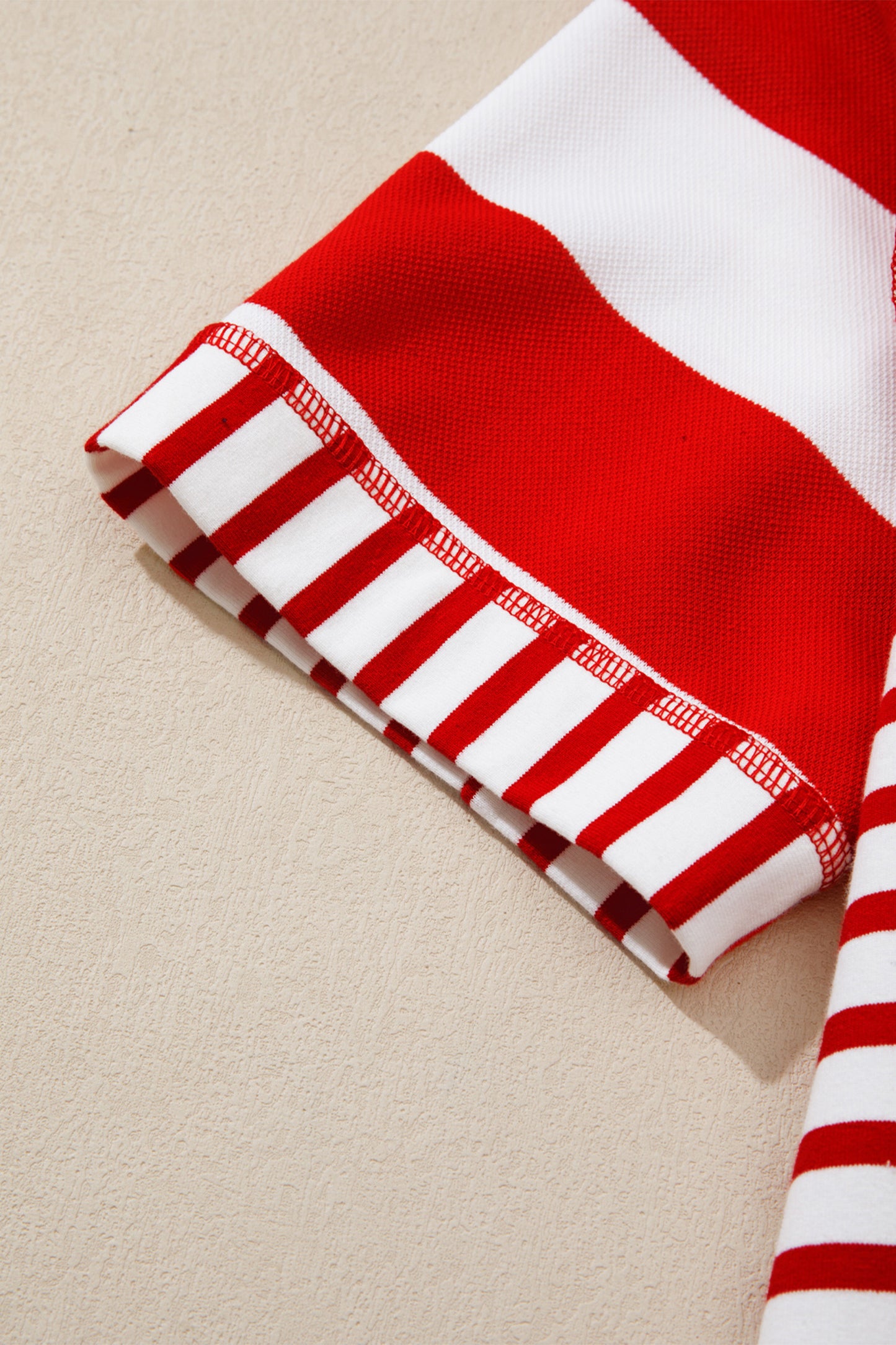 Stripe Sequin Bow Patriotic Top